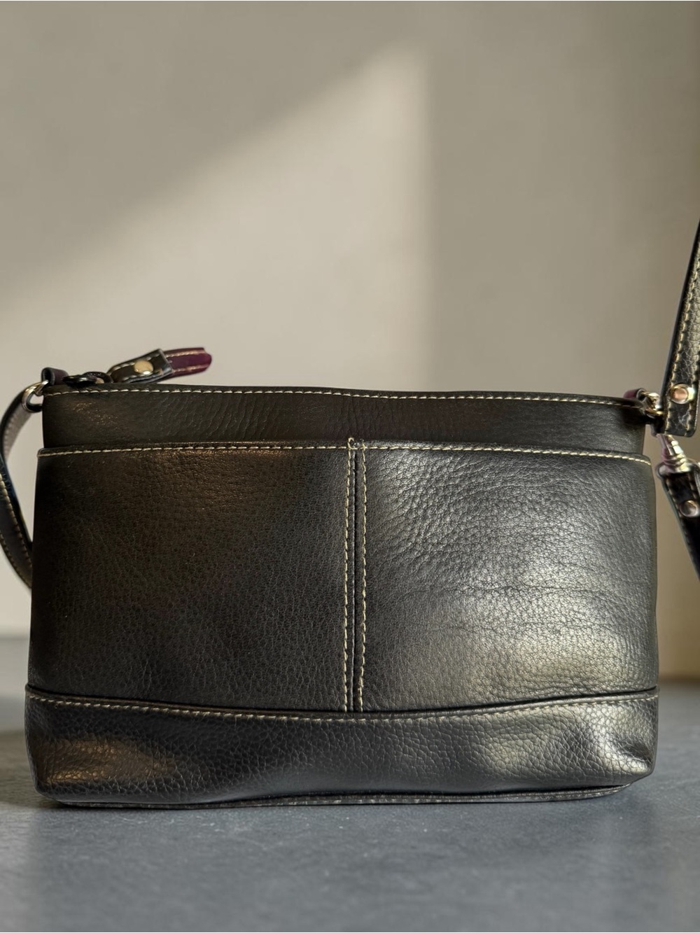 Vintage Buxton Genuine Leather Ultimate Travel Wallet Crossbody Bag Black